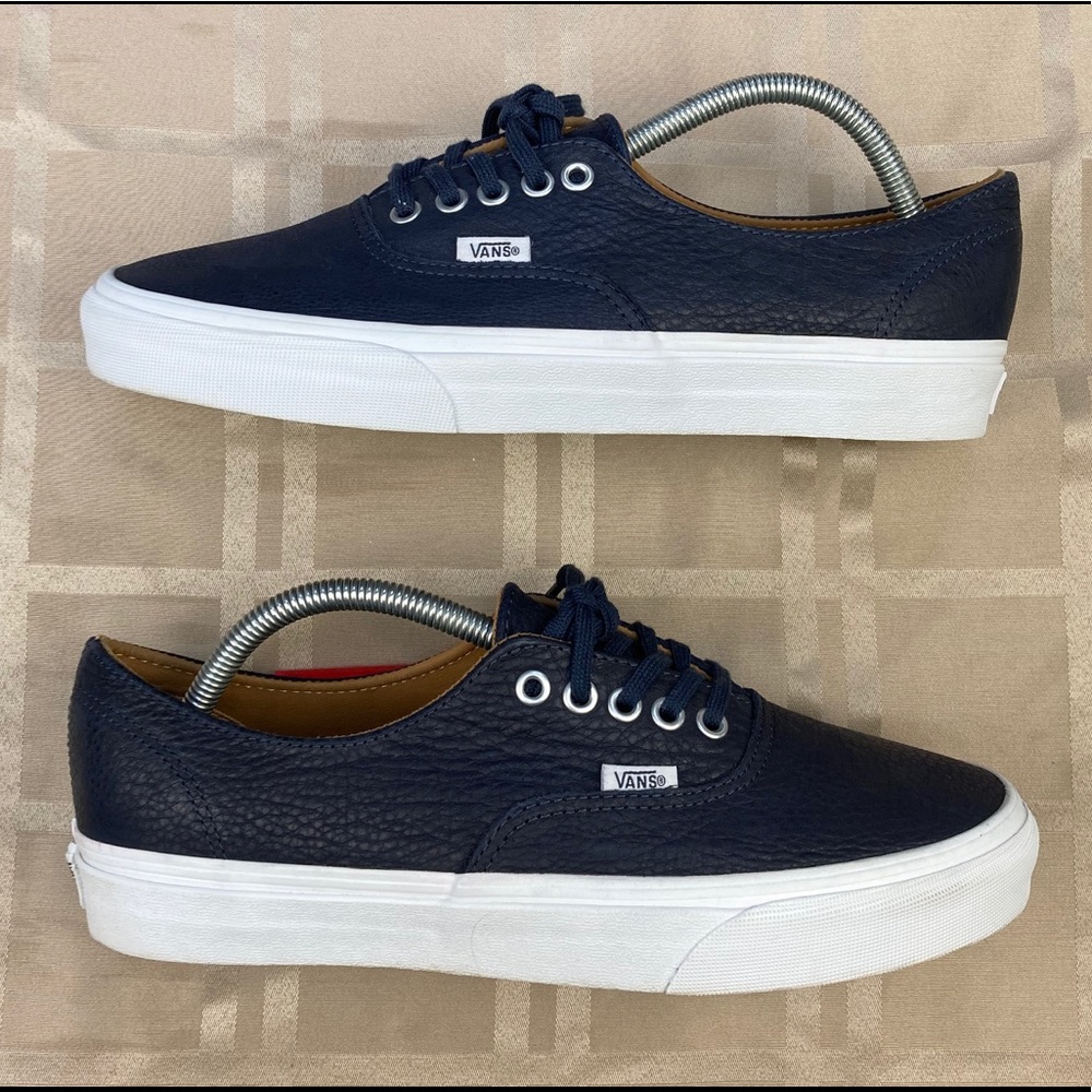 Vans Low Top Leather Navy Blue Size 9.5 Men
